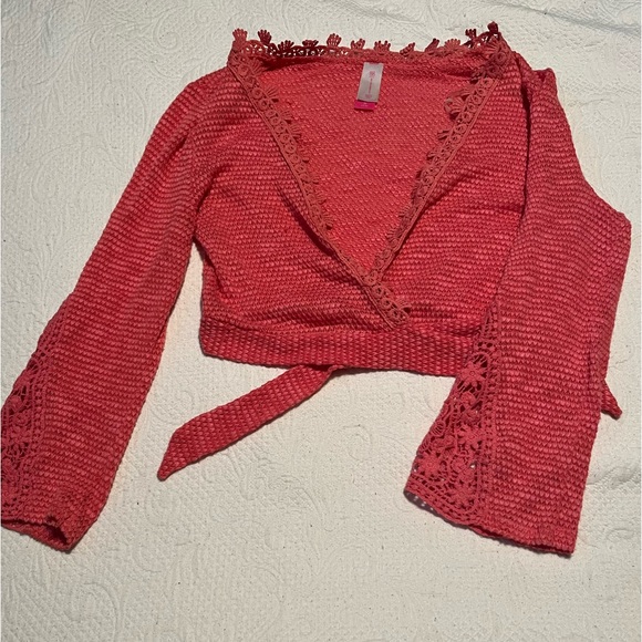 Pink Wrap top/mini jacket - Picture 2 of 3